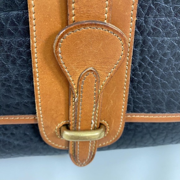 Vintage‎ Dooney & Bourke Bag Womens Black Brown Leather Crossbody Purse USA 90s - Picture 8 of 16